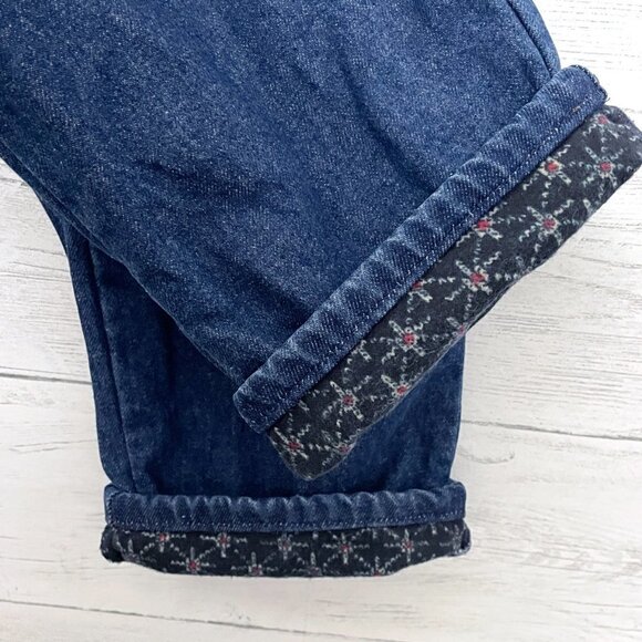 L.L. Bean Women's Flannel Lined Jeans Double L Relaxed Fit Straight Leg 14R - Picture 2 of 8